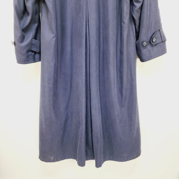 SOPHISTICATE PETITE  Navy Blue Thermal Double-Breasted Trench Coat Size 0 Womens - Picture 13 of 14